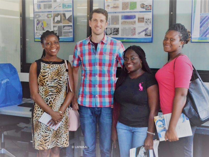 Kickoff in 2018: The first African female scientists of LAFMAAL visiting the University of Aalen in Germany